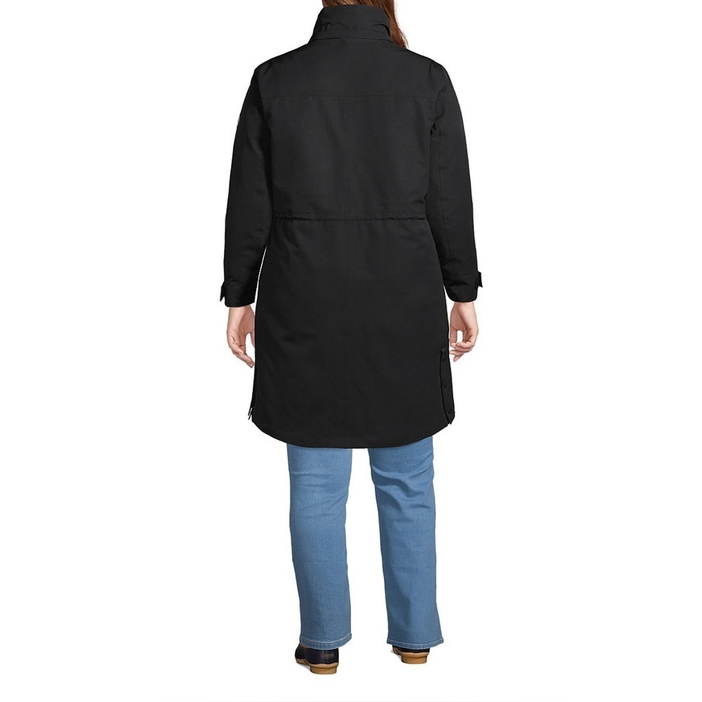 Lands’ End Women's Expedition Down Waterproof Winter Parka Coat black - Picture 4 of 10